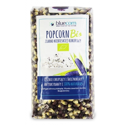 ZIARNA POPCORNU Z NIEBIESKIEJ KUKURYDZY BEZGLUTENOWE BIO 350 g - BLUECORN