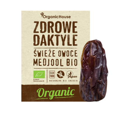 DAKTYLE MEDJOOL ŚWIEŻE BEZGLUTENOWE BIO 500 g - ORGANIC HOUSE (ZDROWE DAKTYLE)