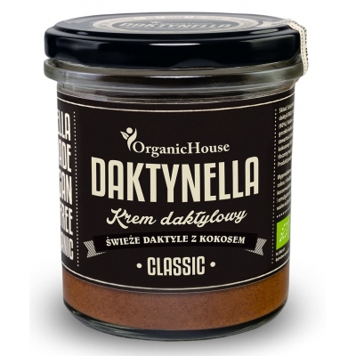 KREM KOKOSOWO - DAKTYLOWY CLASSIC BEZGLUTENOWY BIO 280 g - ORGANIC HOUSE (DAKTYNELLA)