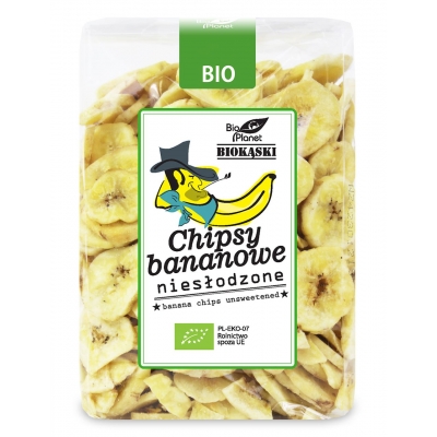 CHIPSY BANANOWE NIESŁODZONE BIO 350 g - BIO PLANET