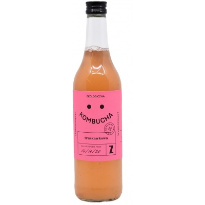 KOMBUCHA TRUSKAWKOWA BEZGLUTENOWA BIO 500 ml - ZAKWASOWNIA