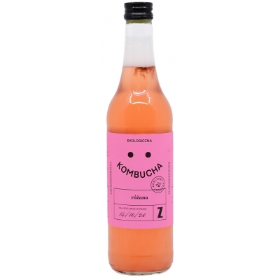 KOMBUCHA RÓŻANA BEZGLUTENOWA BIO 500 ml - ZAKWASOWNIA