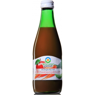 SOK JABŁKOWO - MARCHWIOWY NFC BEZGLUTENOWY BIO 300 ml - BIO FOOD