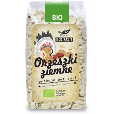 ORZESZKI ZIEMNE PRAŻONE BEZ SOLI BIO 350 g - BIO PLANET