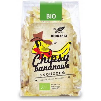 CHIPSY BANANOWE SŁODZONE BIO 150 g - BIO PLANET