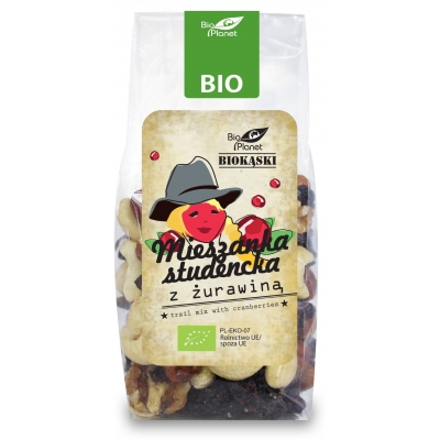 MIESZANKA STUDENCKA Z ŻURAWINĄ BIO 150 g - BIO PLANET