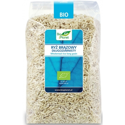 RYŻ BRĄZOWY DŁUGOZIARNISTY BEZGLUTENOWY BIO 1 kg - BIO PLANET