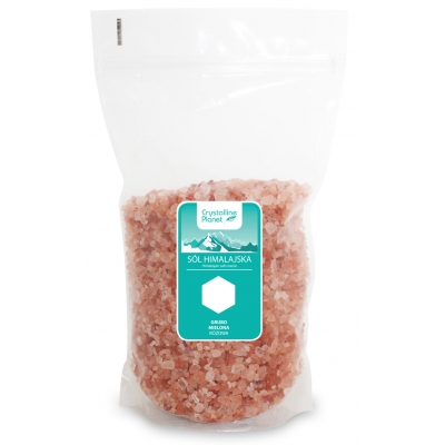 SÓL HIMALAJSKA RÓŻOWA GRUBO MIELONA 1 kg - CRYSTALLINE PLANET