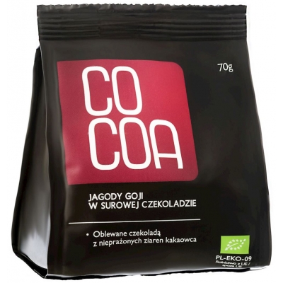 JAGODY GOJI W SUROWEJ CZEKOLADZIE BIO 70 g - COCOA