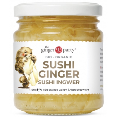 IMBIR MARYNOWANY DO SUSHI BIO 190 g (118 g) - GINGER PEOPLE