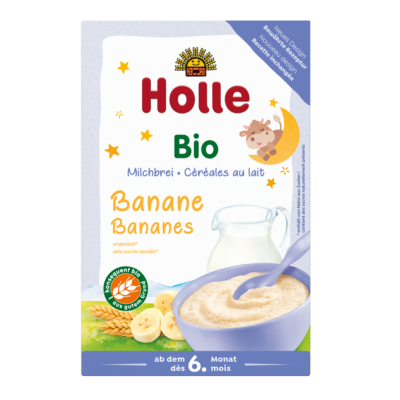 KASZA MANNA MLECZNO - BANANOWA BEZ DODATKU CUKRÓW OD 6 MIESIĄCA BIO 250 g - HOLLE