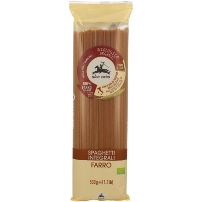 MAKARON (Z PŁASKURKI RAZOWY) SPAGHETTI BIO 500 g - ALCE NERO