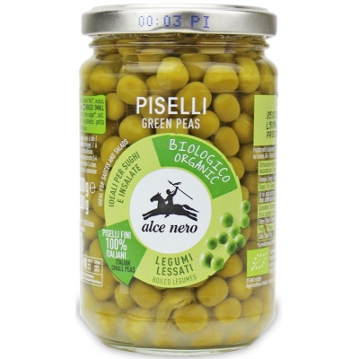 GROSZEK ZIELONY W ZALEWIE BIO 300 g (200 g) (SŁOIK) - ALCE NERO