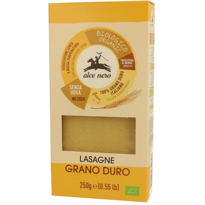 MAKARON (SEMOLINOWY) LASAGNE BIO 250 g - ALCE NERO