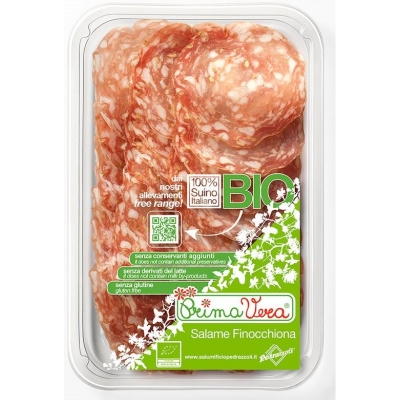 SALAMI Z FENKUŁEM PLASTRY BEZGLUTENOWE BIO 70 g - PRIMAVERA