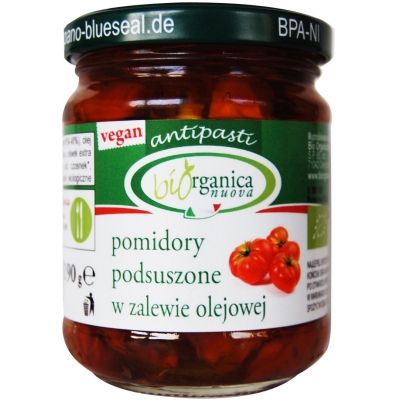 POMIDORY PODSUSZONE W ZALEWIE OLEJOWEJ BIO 190 g (SŁOIK) - BIO ORGANICA ITALIA