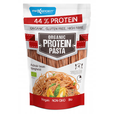 MAKARON (Z SOI I CZERWONEJ FASOLI ADZUKI) SPAGHETTI BEZGLUTENOWY BIO 200 g - MAXSPORT