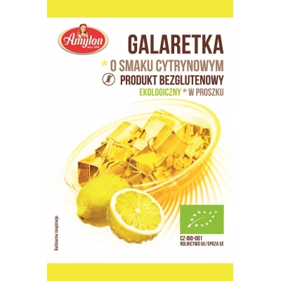 GALARETKA O SMAKU CYTRYNOWYM BEZGLUTENOWA BIO 40 g - AMYLON