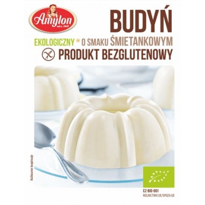 BUDYŃ O SMAKU ŚMIETANKOWYM BEZGLUTENOWY BIO 40 g - AMYLON