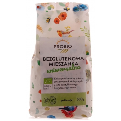 MIESZANKA DO WYPIEKU UNIWERSALNA BEZGLUTENOWA BIO 500 g - PROBIO