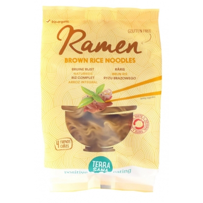 MAKARON RAMEN Z RYŻU BRĄZOWEGO BEZGLUTENOWY BIO 280 g - TERRASANA