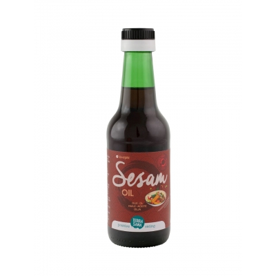 OLEJ SEZAMOWY (Z PRAŻONYCH NASION) BEZGLUTENOWY BIO 250 ml - TERRASANA