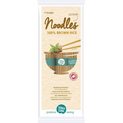 MAKARON (RYŻOWY RAZOWY TYPU NOODLE) BEZGLUTENOWY BIO 250 g - TERRASANA