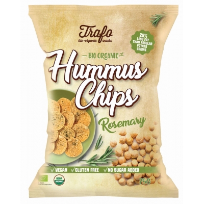 CHIPSY Z CIECIERZYCY Z ROZMARYNEM BEZGLUTENOWE BIO 75 g - TRAFO