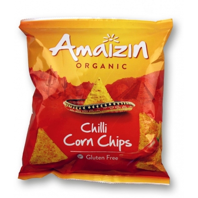 CHIPSY KUKURYDZIANE CHILI BEZGLUTENOWE BIO 75 g - AMAIZIN